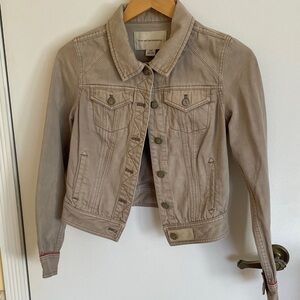 Size M Pilcro & the Letterpress Light Taupe Jacket PTP 16”